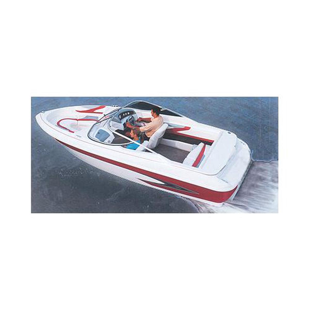Carver 77121S11 V-Hull Runabouts With Windshield & Hand Or Bow Rails - (Including Eurostyle), 21'6, Sun-Dura Mist Gray I/O w/Tie Down Kit