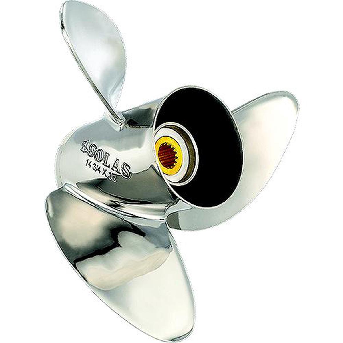 Solas 3451-139-19 HR Titan Stainless Steel 3-Blade Propeller For Yamaha