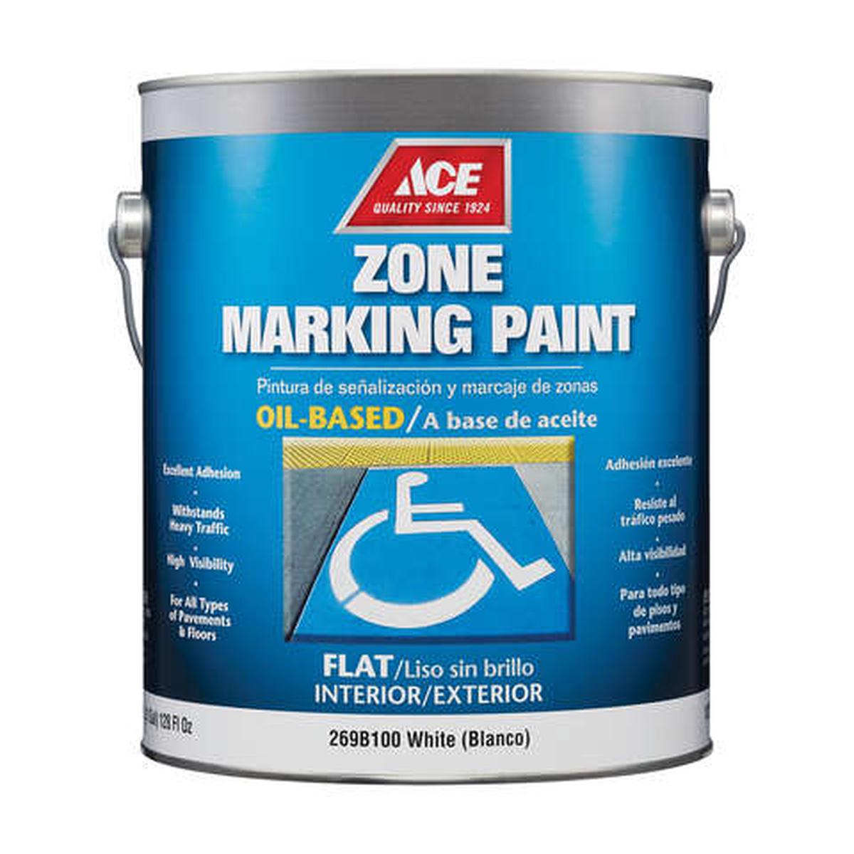 Ace White Zone Marking Paint 1 gal, Pack of 4