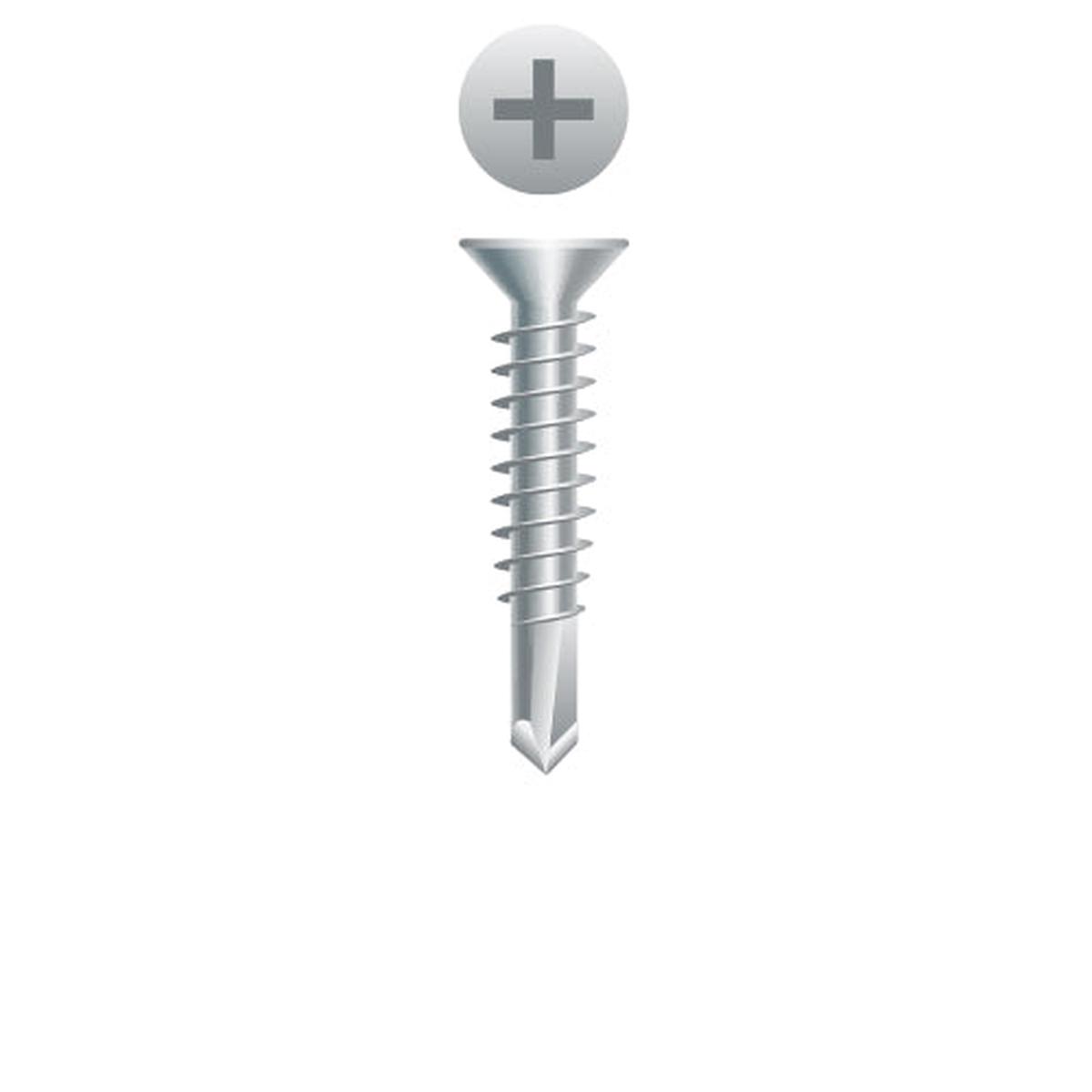 #10 Strong-Point Flat Head 10-16 x 1, PH, 410 Stainless Steel