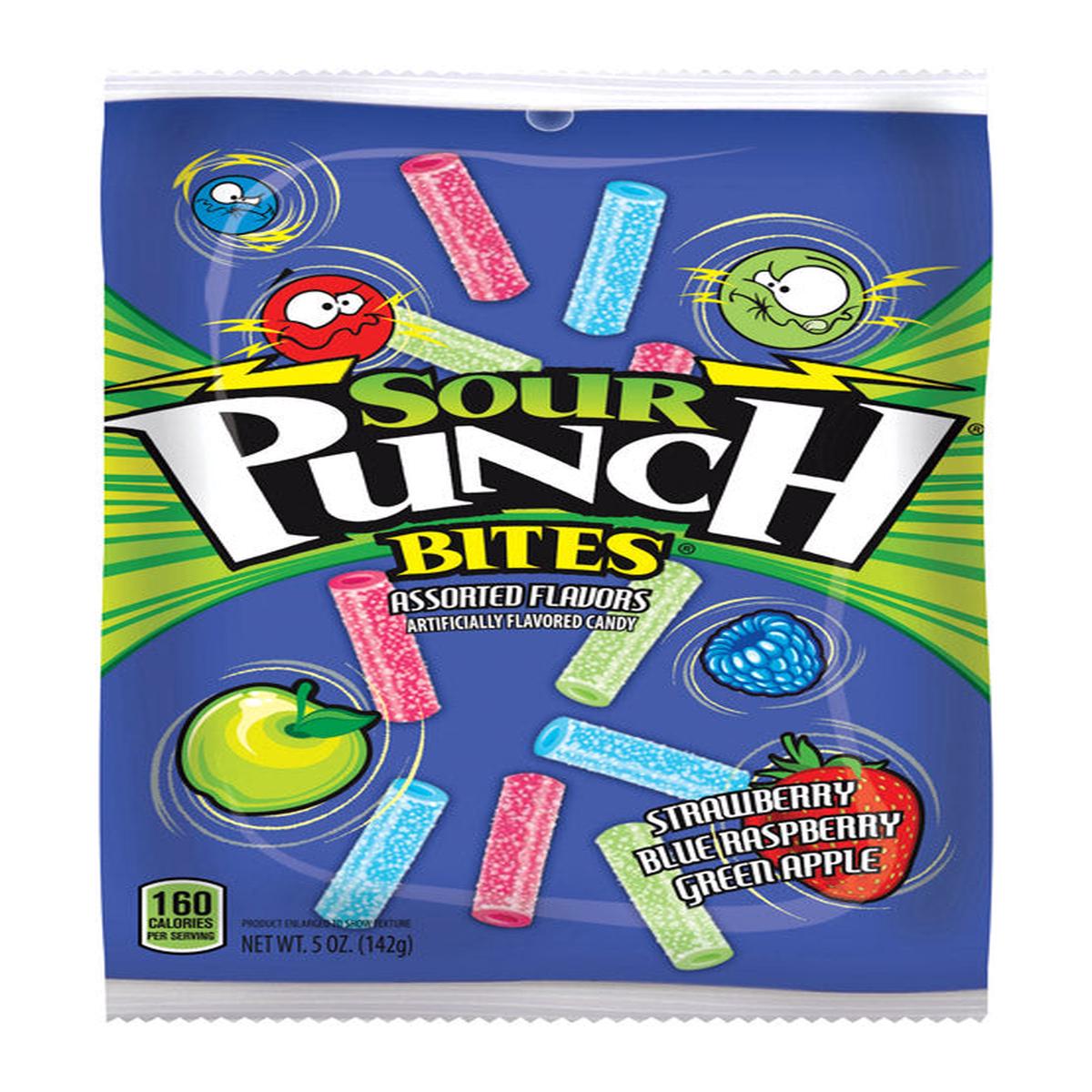 Sour Punch Bites Assorted Candy 5 oz, Pack of 12