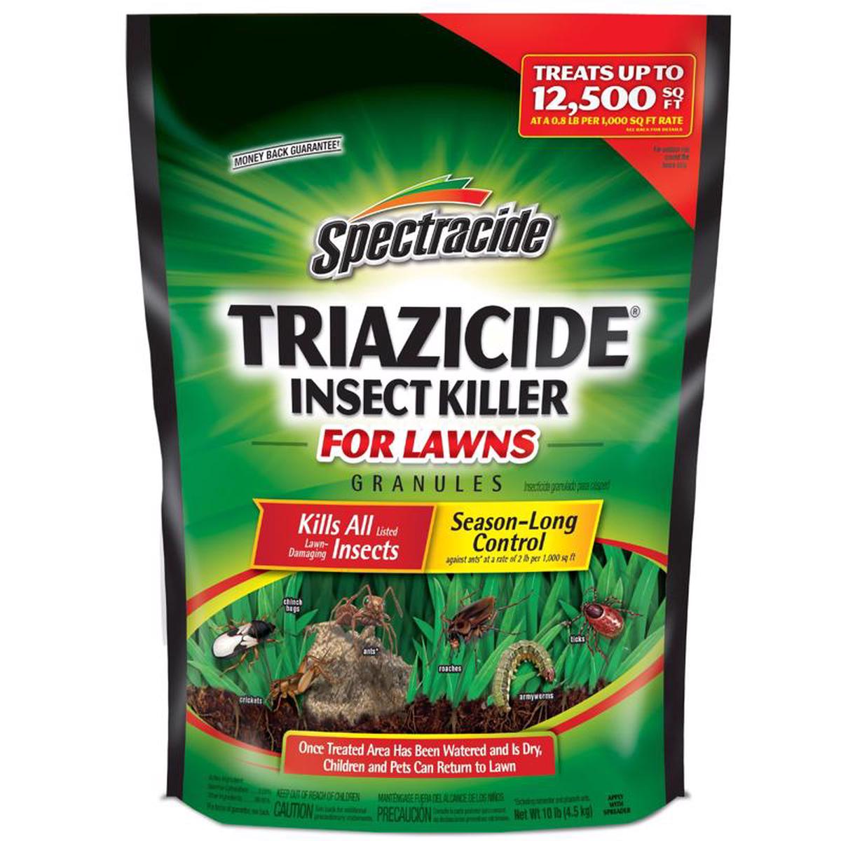 Spectracide Triazicide for Lawns Insect Killer Granules 10 lb, Pack of 4