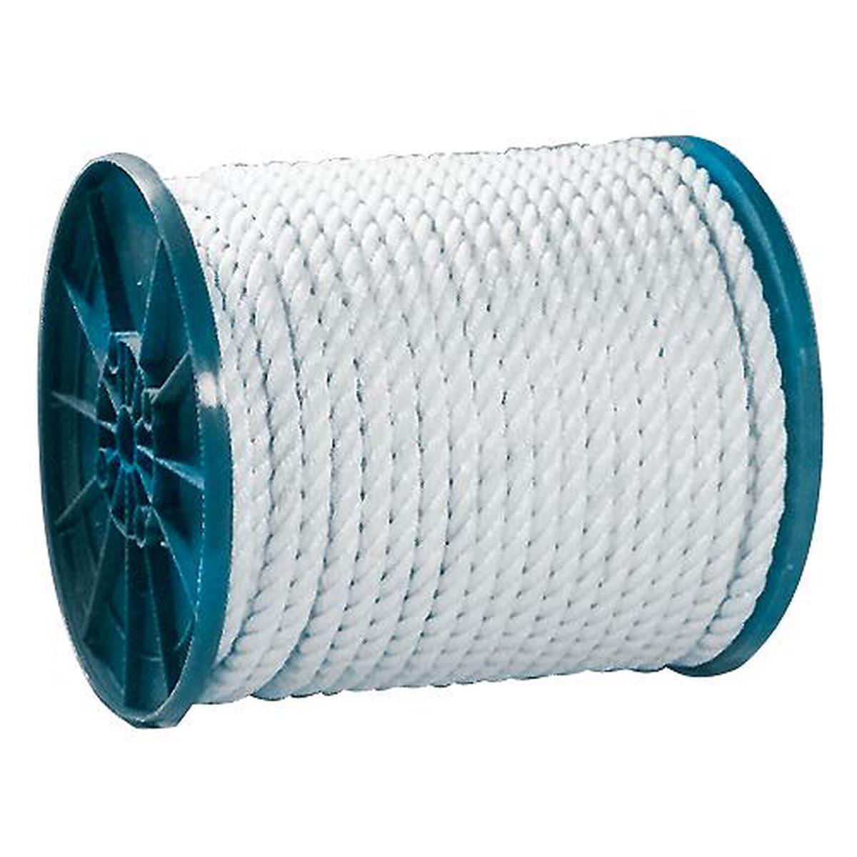 Twisted Nylon Rope, White, 1/2 x 600'