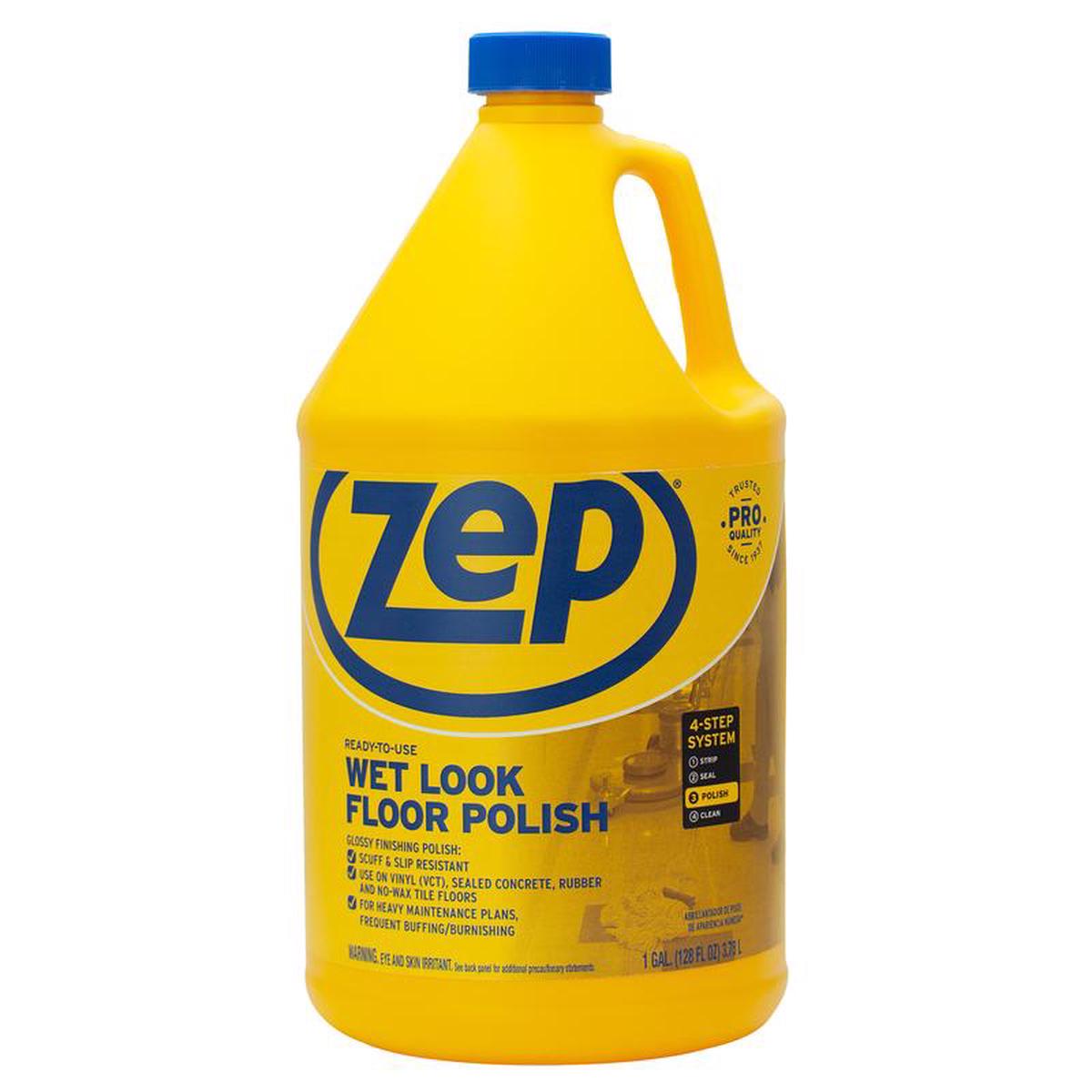 Zep Wet Look Floor Polish Liquid 1 gal, Pack of 4