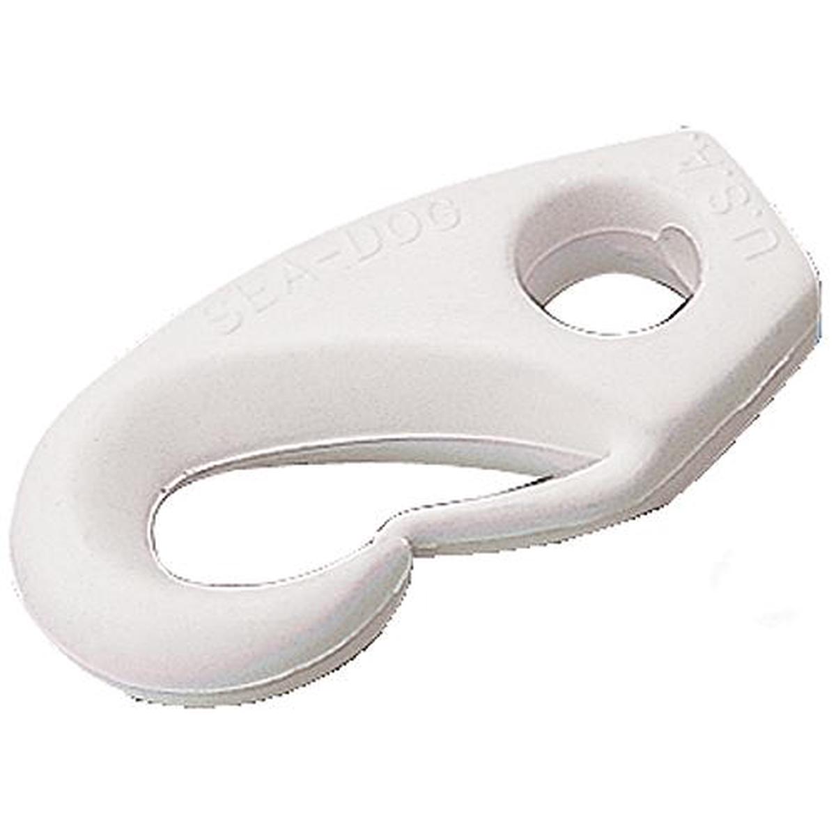 3/8 Nylon Shock Cord Clip, White, Bulk