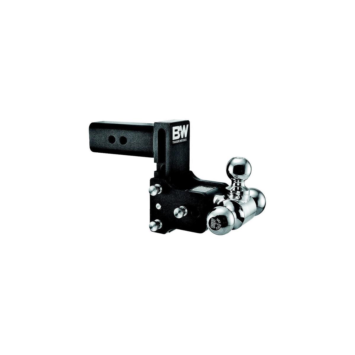 B&W TS20048B Trailer Hitches Tow & Stow Tri Ball Receiver Hitch - Fits 2-1/2 Receiver