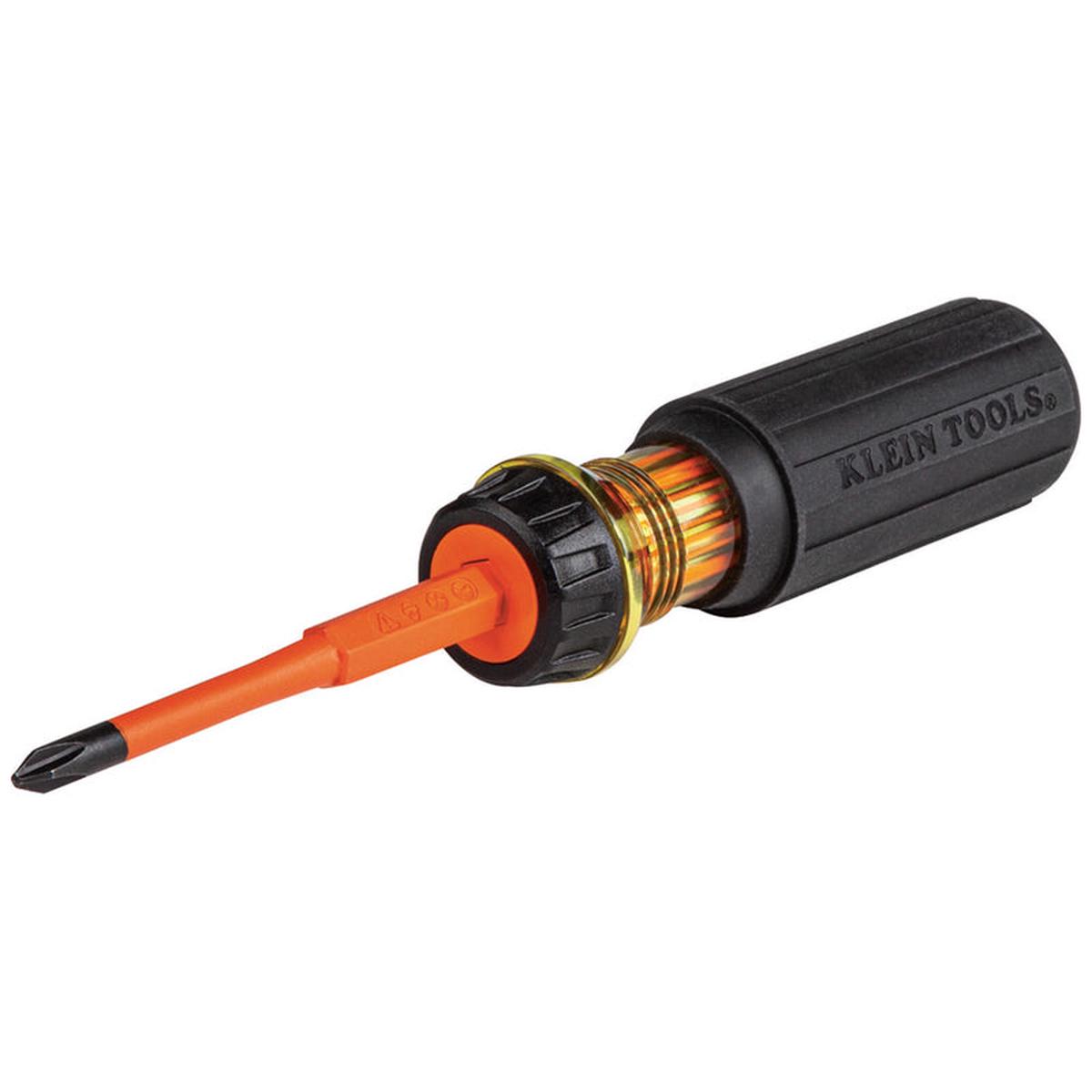 Klein Tools Phillips Bits: #2; Slotted Bits: 1/4 ; 2-in-1 Insulated Flip-Blade 8.2 in. 2 pc
