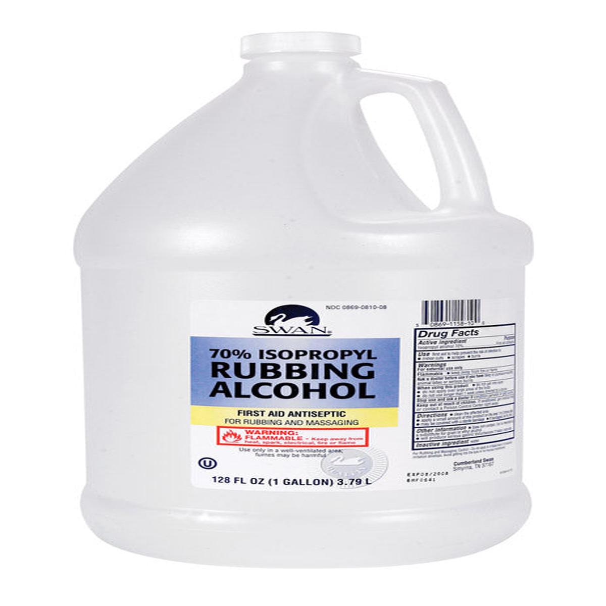 Swan 70% Isopropyl Rubbing Alcohol 1 gal 1 pk, Pack of 4