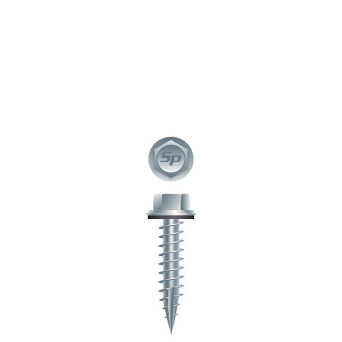 #14 Strong-Point Hex Washer Head w/ Washer 14-10 x 1-1/2, Type '17', Strong-Shield