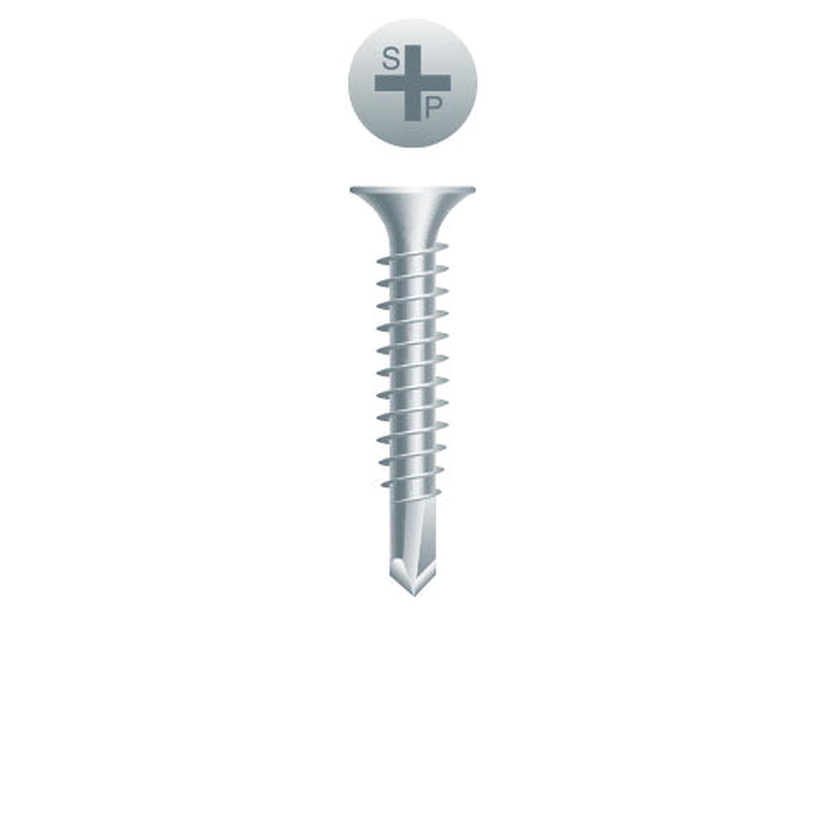 #6 Strong-Point Bugle Head 6-20 x 1-5/8, PH, Zinc