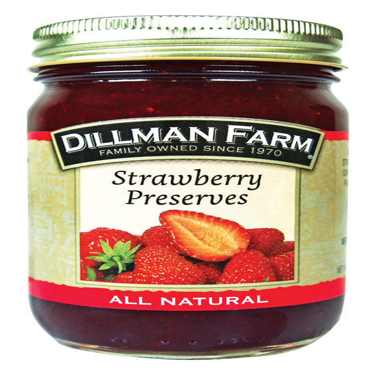 Dillman Farm All Natural Strawberry Preserves 16 oz Jar, Pack of 6