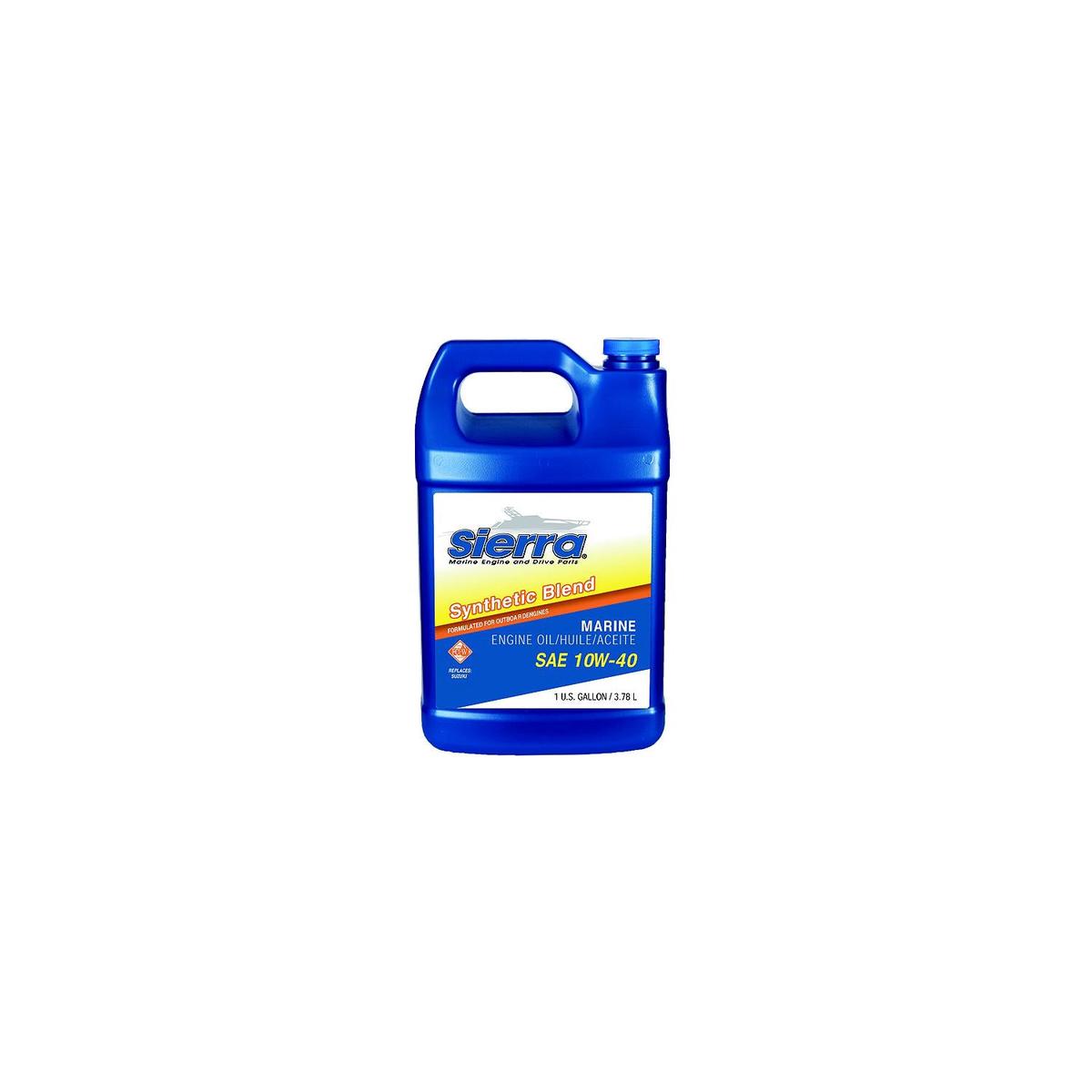 Sierra 95513 10W40 FCW 4-Cycle Outboard Synthetic Blend Oil, Gal., Pack of 6