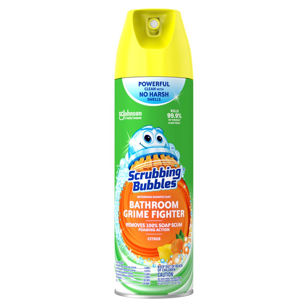 Scrubbing Bubbles Citrus Scent Bathroom Cleaner 20 oz Foam, Pack of 12