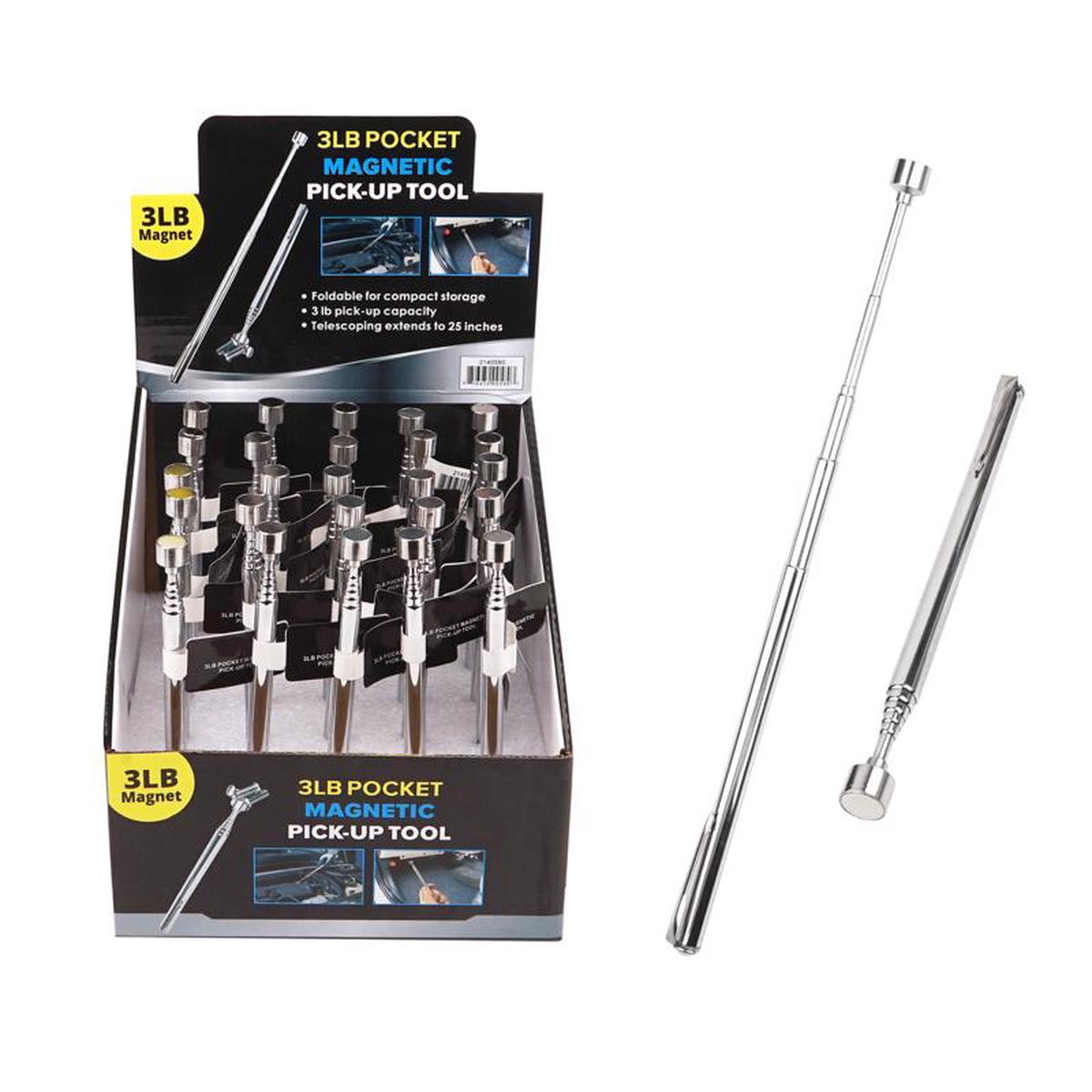 Diamond Visions 25 in. Telescoping Pocket Pick-Up Magnet 3 lb, Pack of 25