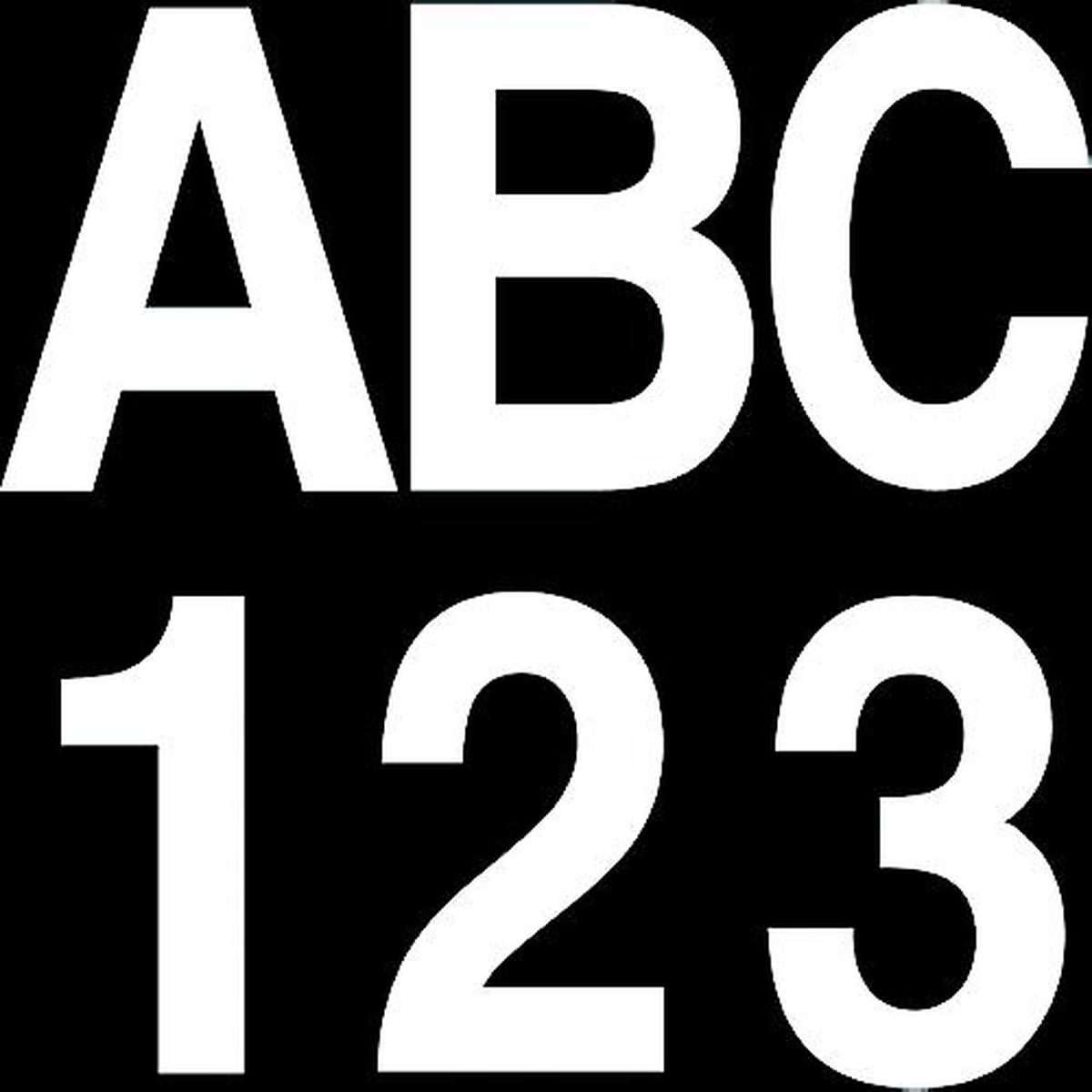 3 Gothic Number-White 4, 10 Pack