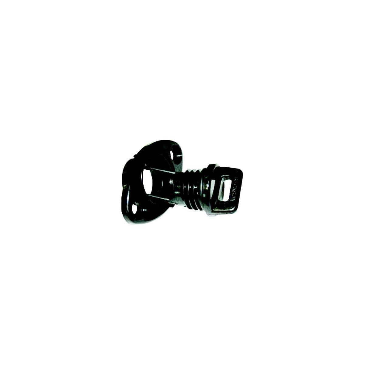 Beckson DP10 Screw Type 1 Drain Plug With Gasket, Black