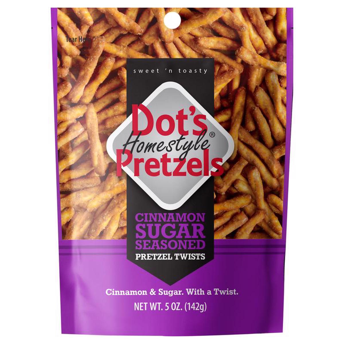 Dot's Homestyle Cinnamon/Sugar Pretzels 5 oz Bagged, Pack of 10