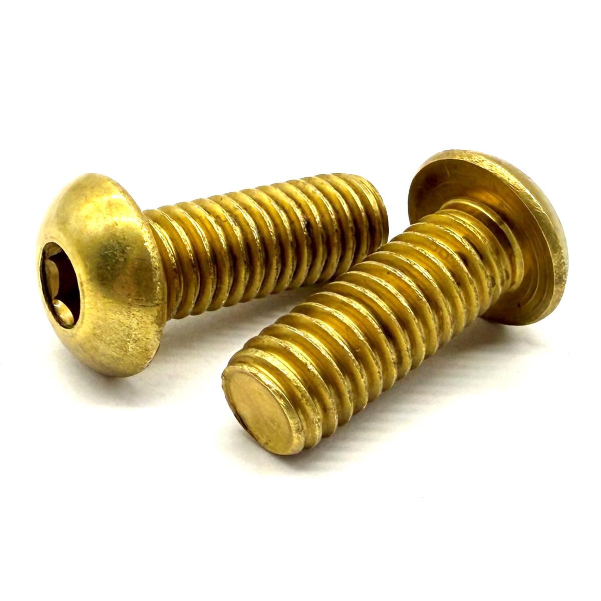 #10-24x1" Brass Button Head Socket Cap Screw