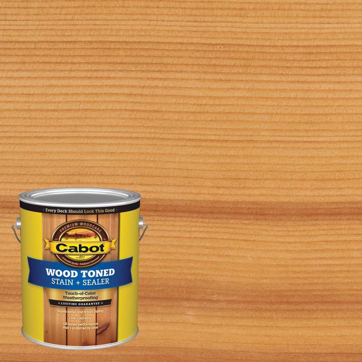 Cabot Wood Toned Transparent Natural Oil-Based Deck and Siding Stain 1 gal, Pack of 4