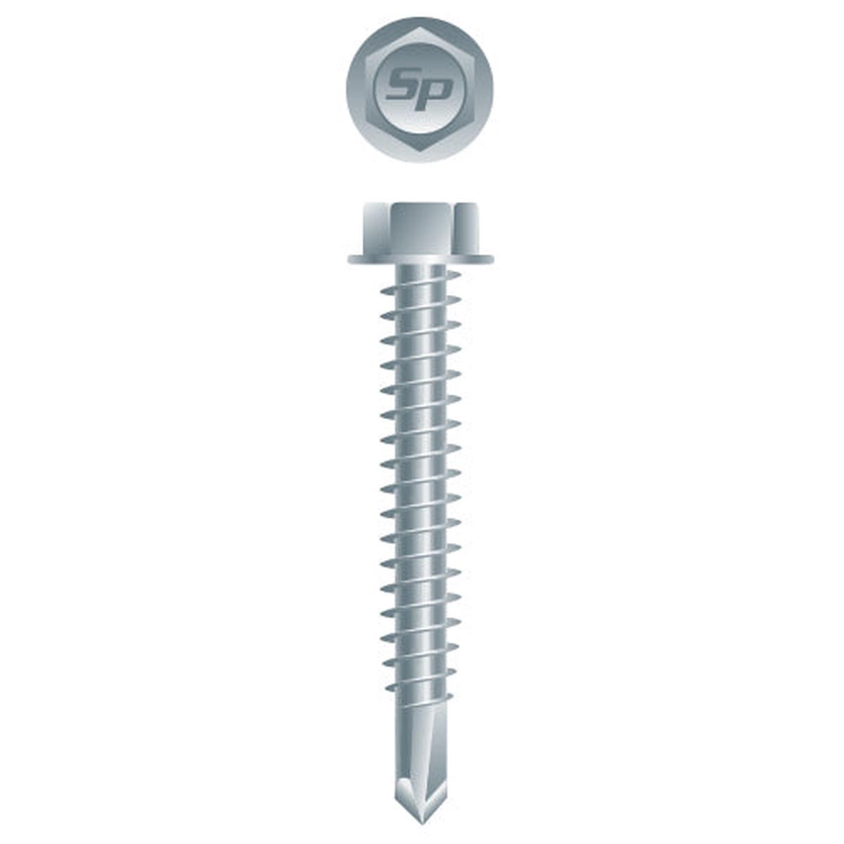 #10 Strong-Point Hex Washer Head 10-16 x 3/4, Zinc