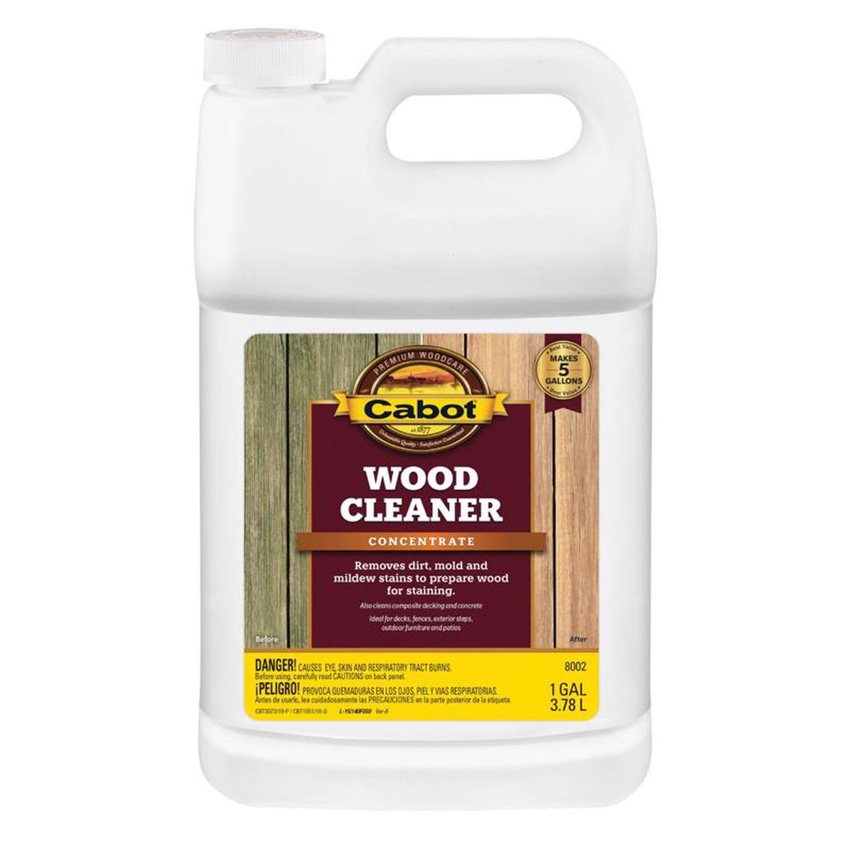 Cabot Wood Cleaner Concentrate Deck Cleaner 1 gal, Pack of 4