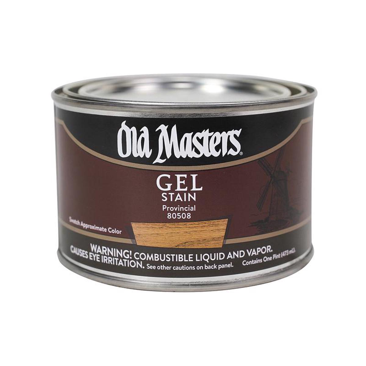 Old Masters Semi-Transparent Provincial Oil-Based Alkyd Gel Stain 1 pt, Pack of 4