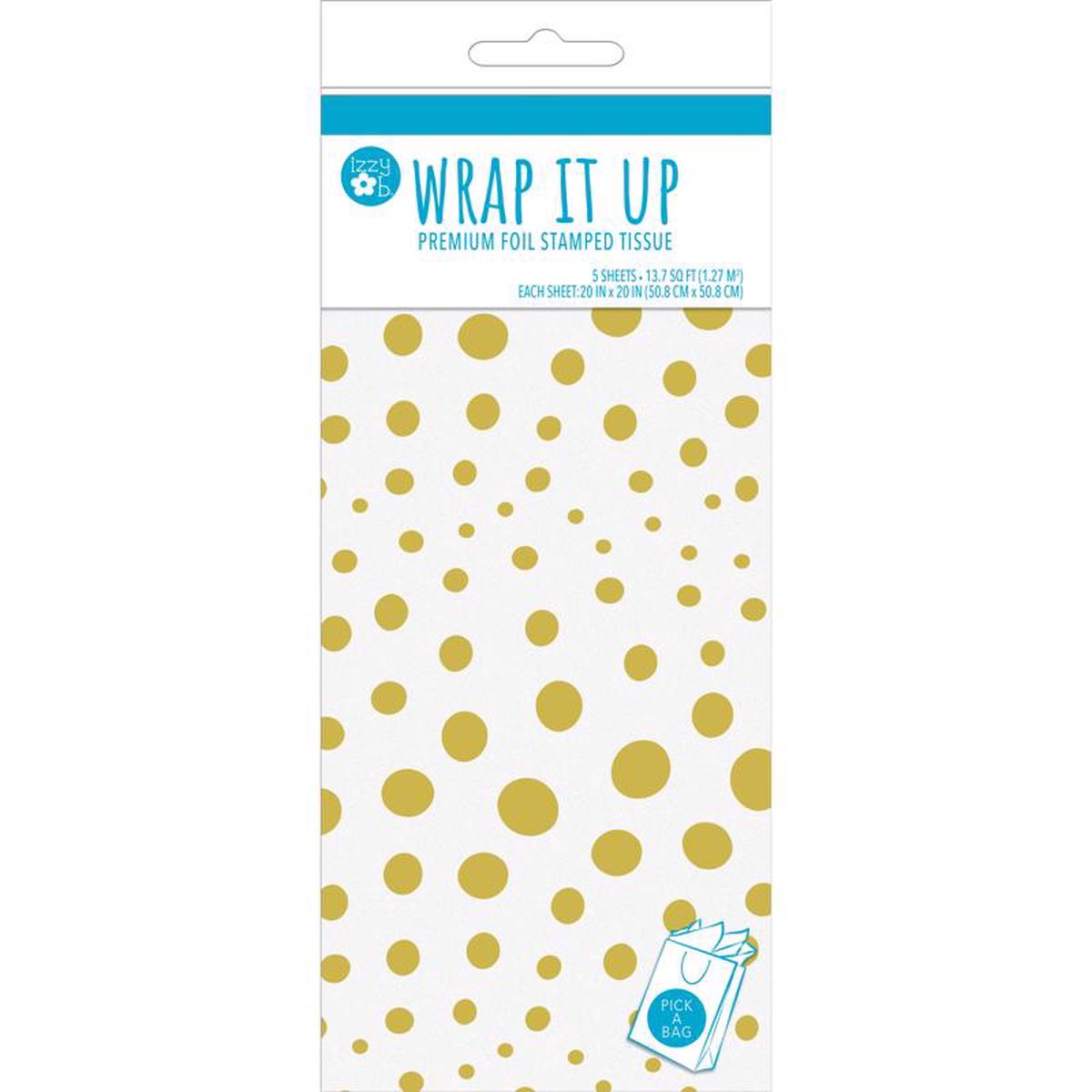 Paper Images Izzy Ob Gold All Occasion Tissue Paper, Pack of 6