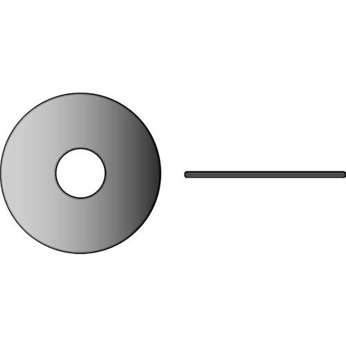 Stainless Fender Washer3/8, .078 Thick, OD 1-1/2