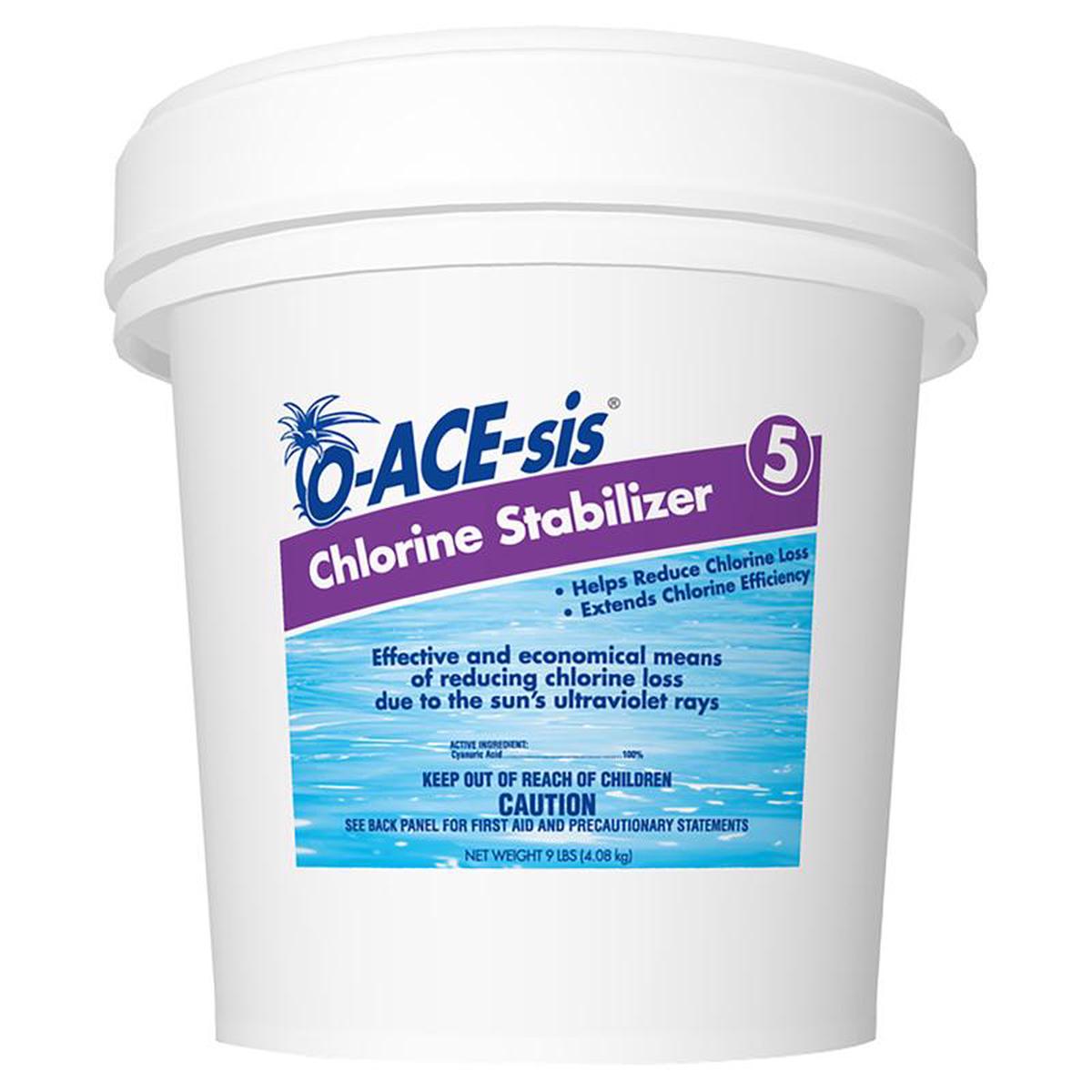 O-ACE-sis Granule Chlorine Stabilizer 9 lb, Pack of 4