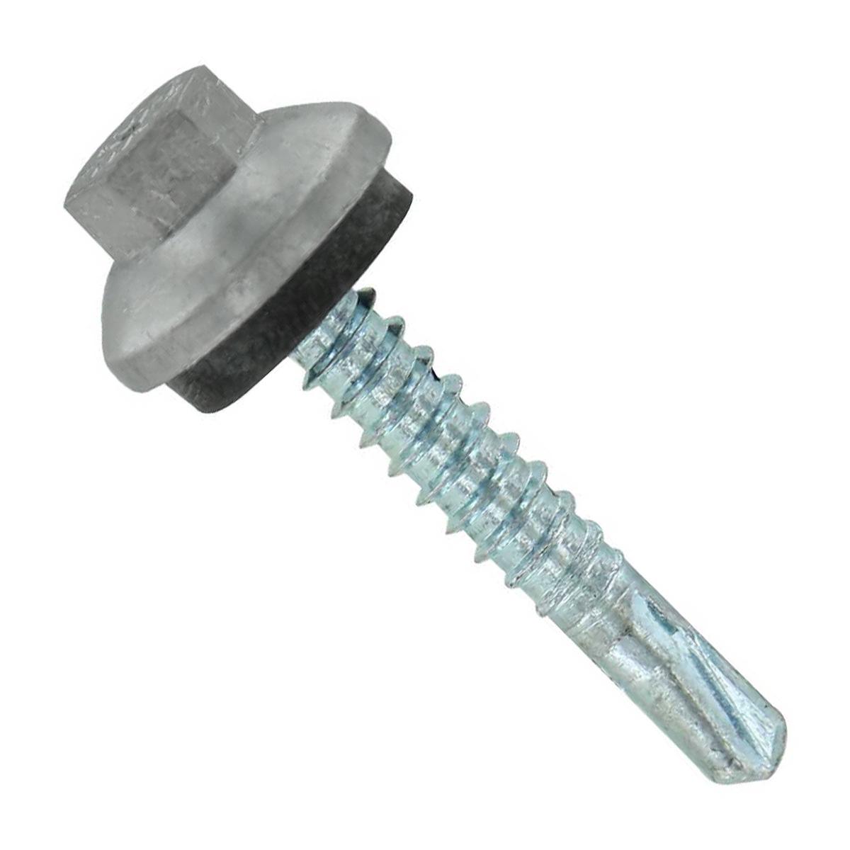 ST Fastening #12 x 1-1/4" Self-Drilling ZXL Steelbinder Metal Roofing Screw, Hex-Washer Head - Gray Ash | Qty. 2,000 (Carton)