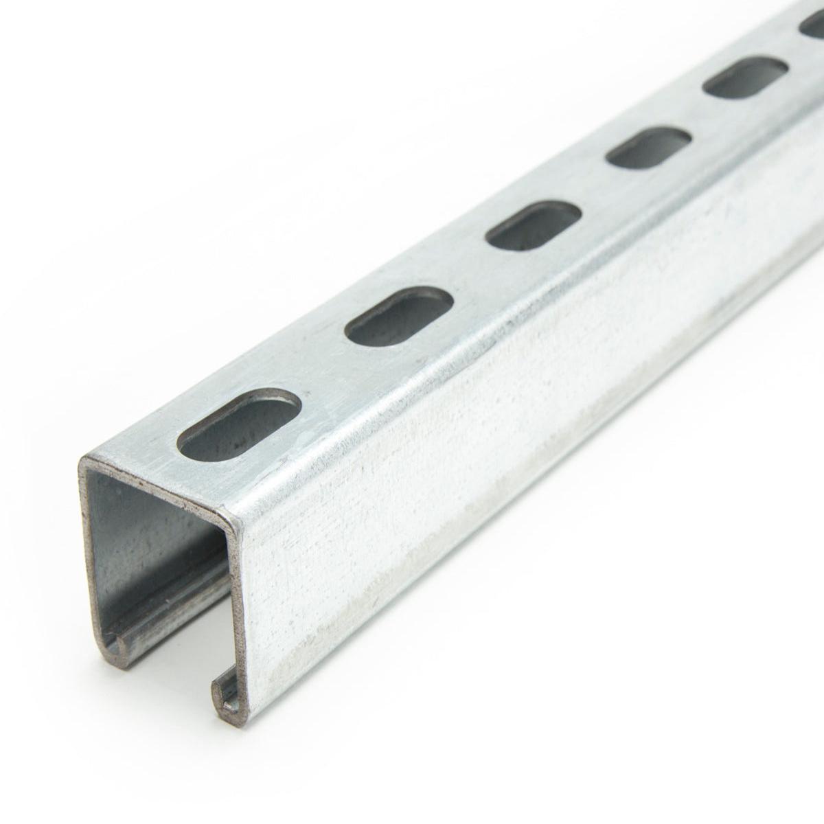 1-5/8" x 1-5/8" Short Slotted Strut Channel 6 ft. - Aluminum