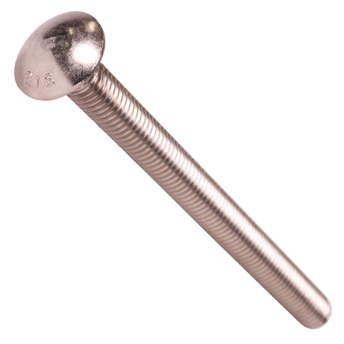 Conquest 1/2" x 6" Carriage Bolt - 316 Stainless Steel | Qty. 2,700 (Pallet)
