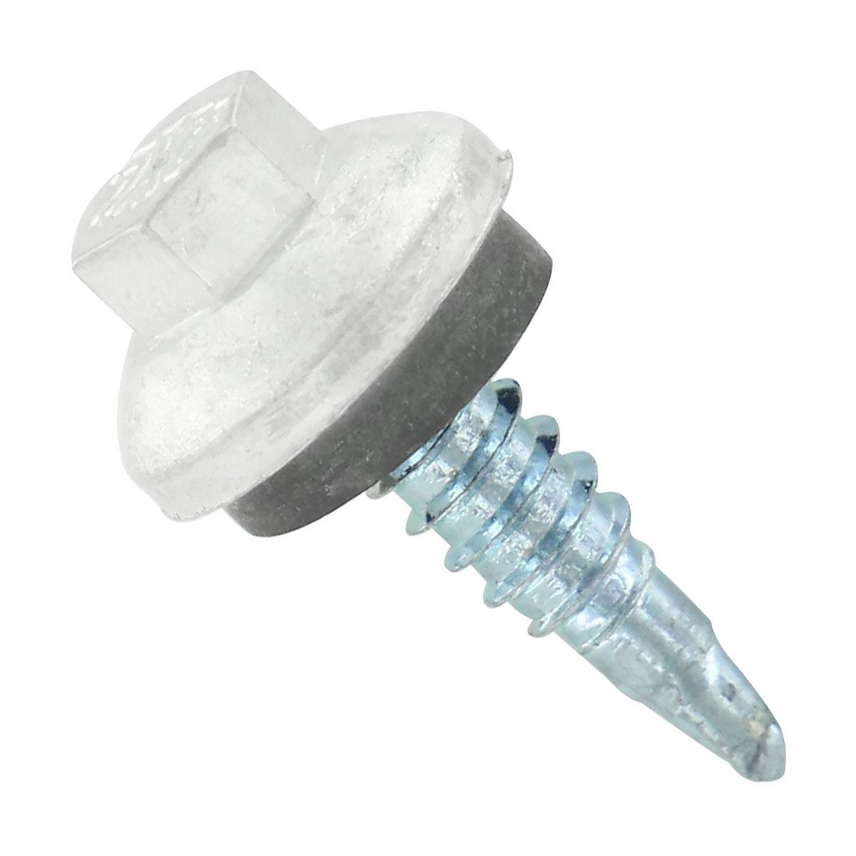 ST Fastening 1/4" x 7/8" ZXL Steelbinder Metal Roofing Stitch Screw - Alamo White, Pkg 250