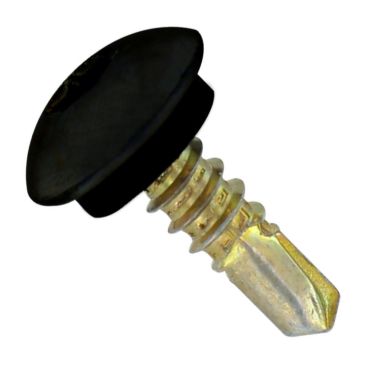 ST Fastening #12 x 3/4" Self-Drilling Eclipse Steelbinder Metal Roofing Screw - Black | Qty. 2,500 (Carton)