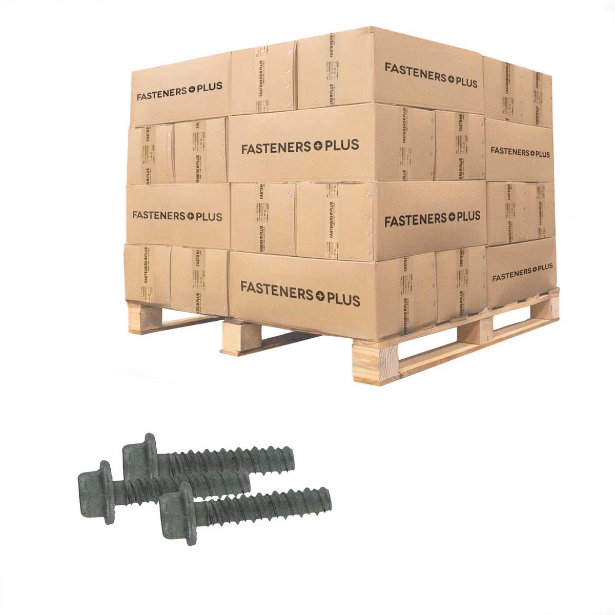 Tapcon 3/8" x 1-3/4" LDT Large Diameter Concrete Screw, Hex Head - Zinc | Qty. 13,200 (Pallet)
