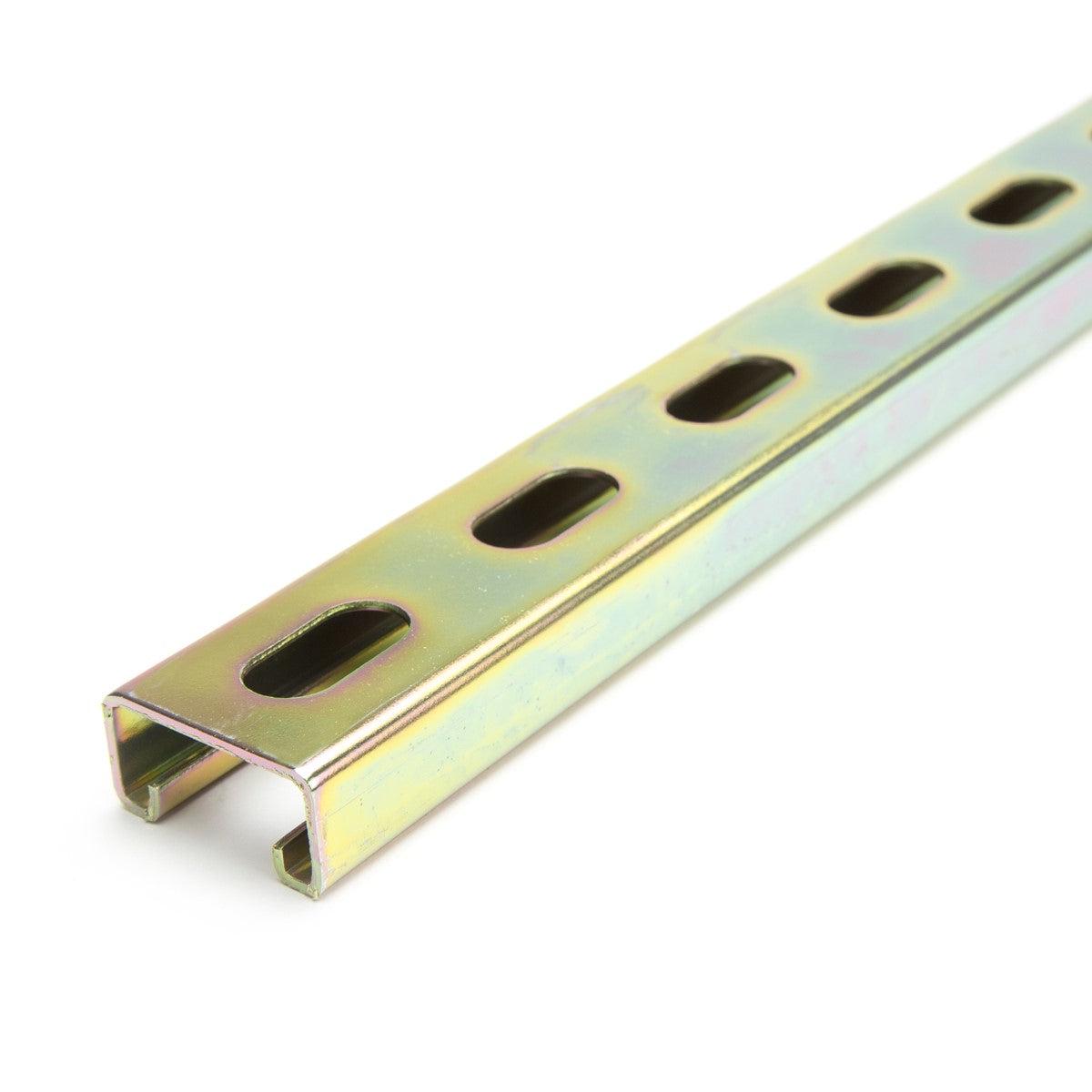 1-5/8" x 13/16" Strut Channel with Short Slots 8 ft. - "Gold" - Yellow Zinc