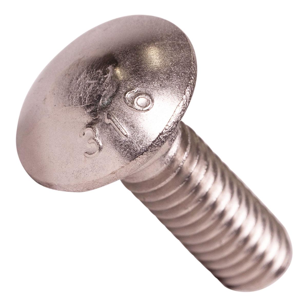 Conquest 5/16" x 1" Carriage Bolt - 316 Stainless Steel
