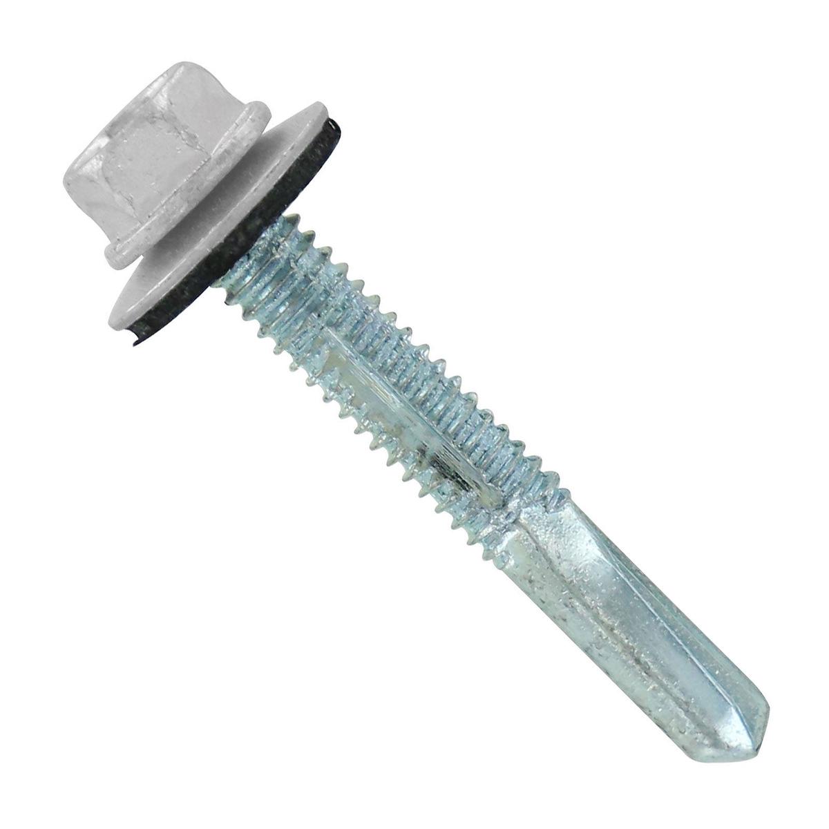 ST Fastening #12 x 1-1/2" Self-Drilling HG Steelbinder Metal Roofing Screw, Hex-Washer Head - Alamo White | Qty. 96,000 (Pallet)
