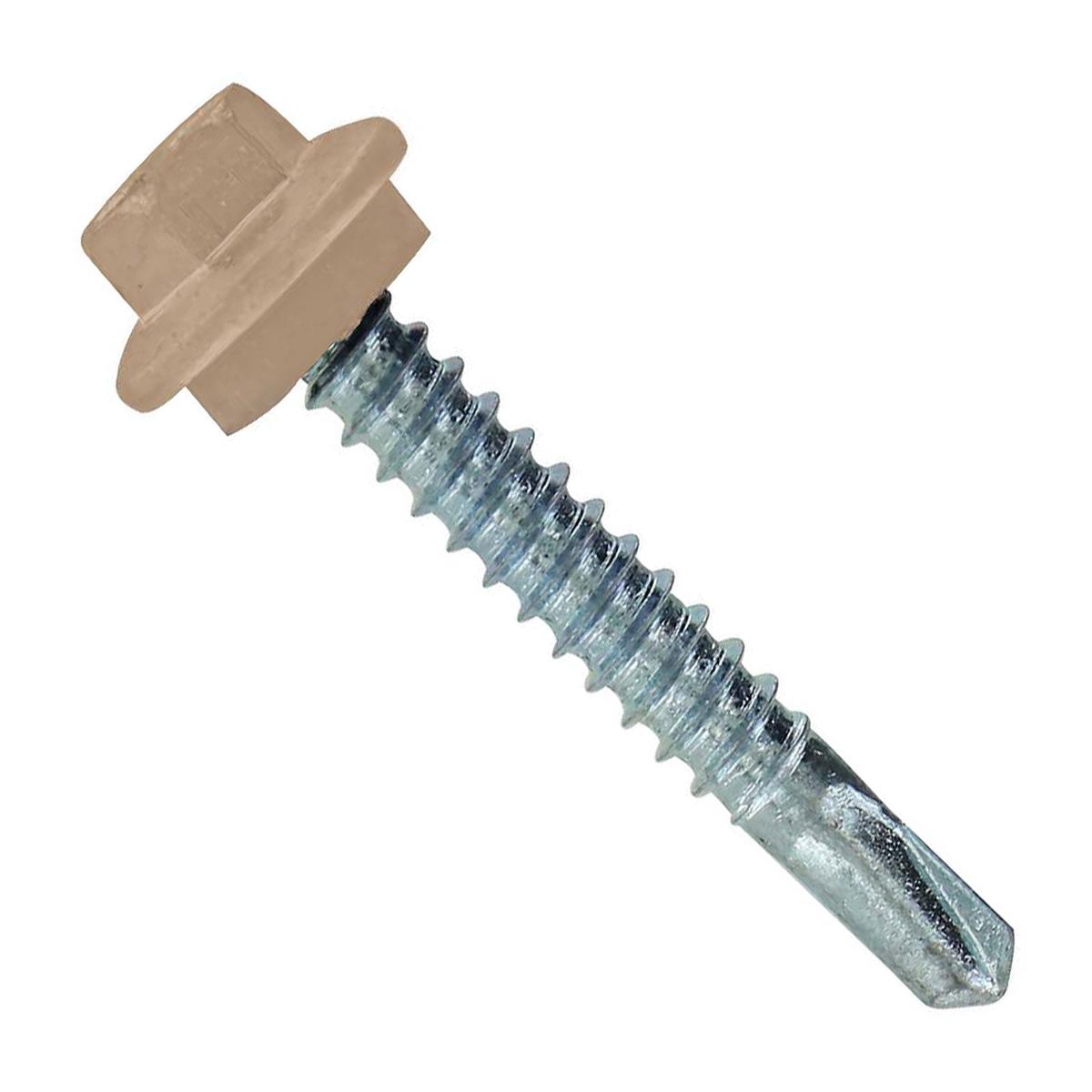 ST Fastening #12 X 1-1/2" Self-Drilling Maxx Steelbinder Metal Roofing Screw - Tan | Qty. 2,500 (Carton)