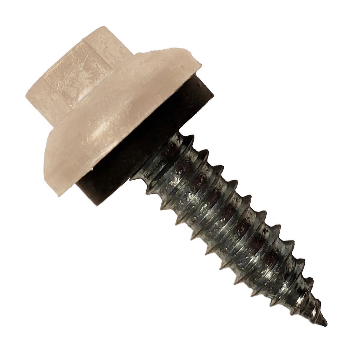 ST Fastening #14 x 1" ZXL Tapping Steelbinder Metal Roofing Screw - Tan - Pkg 250