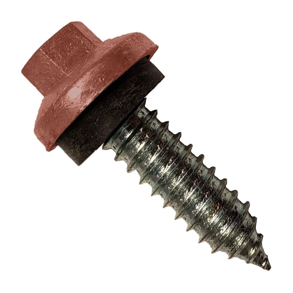 ST Fastening #17 x 1" Tapping ZXL Steelbinder Metal Roofing Stitch Screw, Hex-Washer Head - Copper | Qty. 120,000 (Pallet)