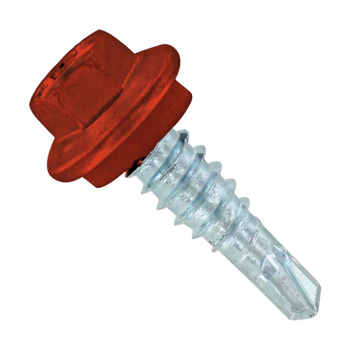 ST Fastening #14 X 7/8" Self-Drilling Maxx Steelbinder Metal Roofing Screw - Rustic Red | Qty. 120,000 (Pallet)