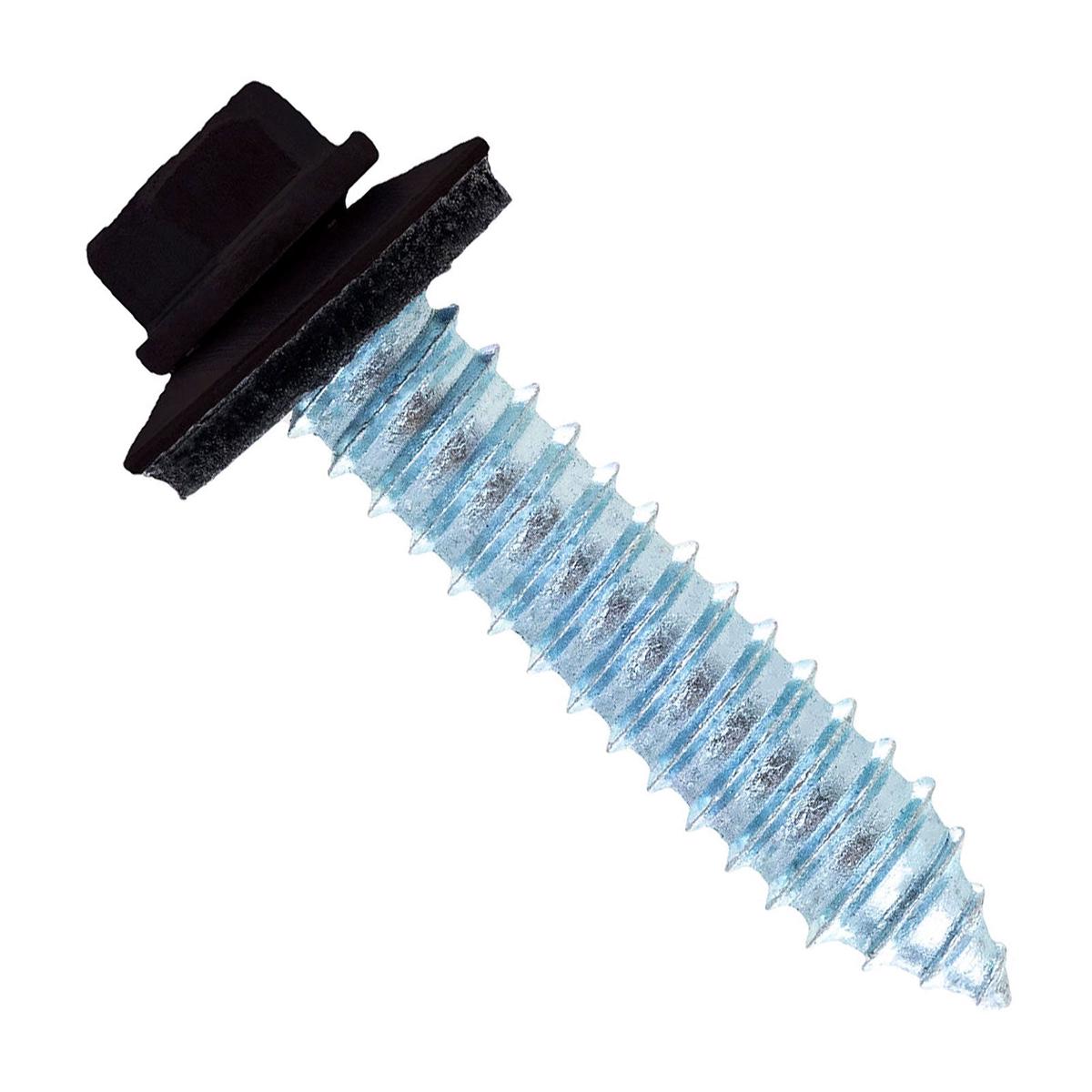 ST Fastening #17 x 1-1/4" Tapping Steelbinder Metal Roofing Screw - Black - Pkg 250