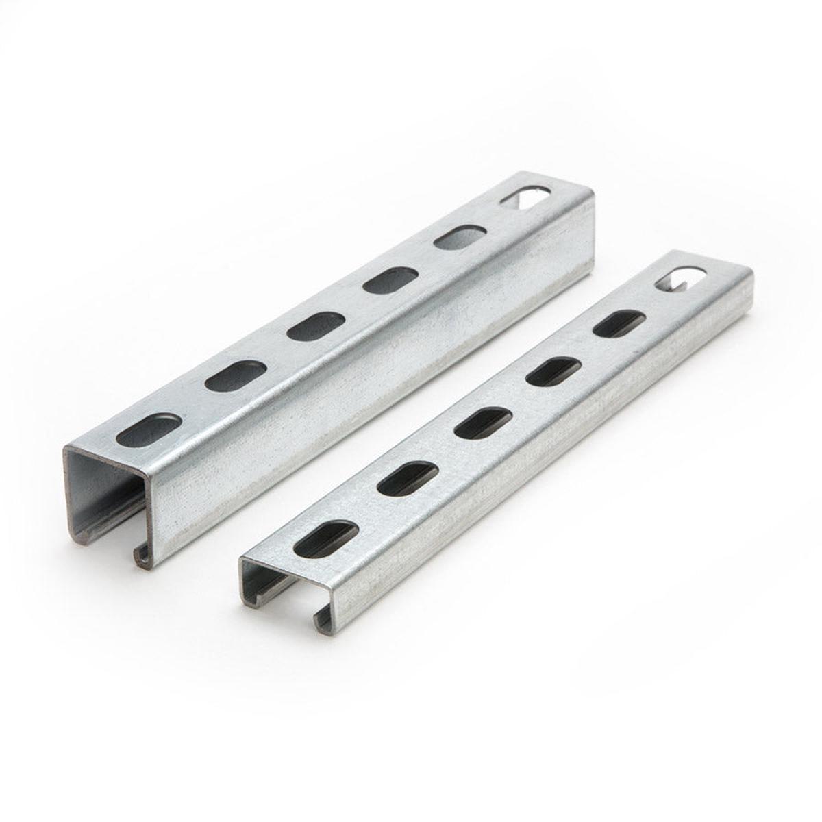 1-5/8" x 1-5/8" Short Slotted Strut Channel 18" - White Powder Coat/Paint