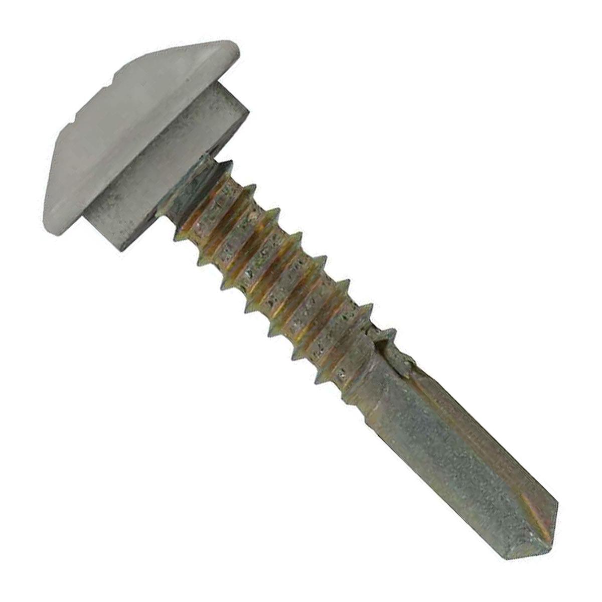 ST Fastening #12-14 x 1-1/4" Eclipse Steelbinder Self-Drilling Metal Roofing Screw - Ash Gray, Pkg 250