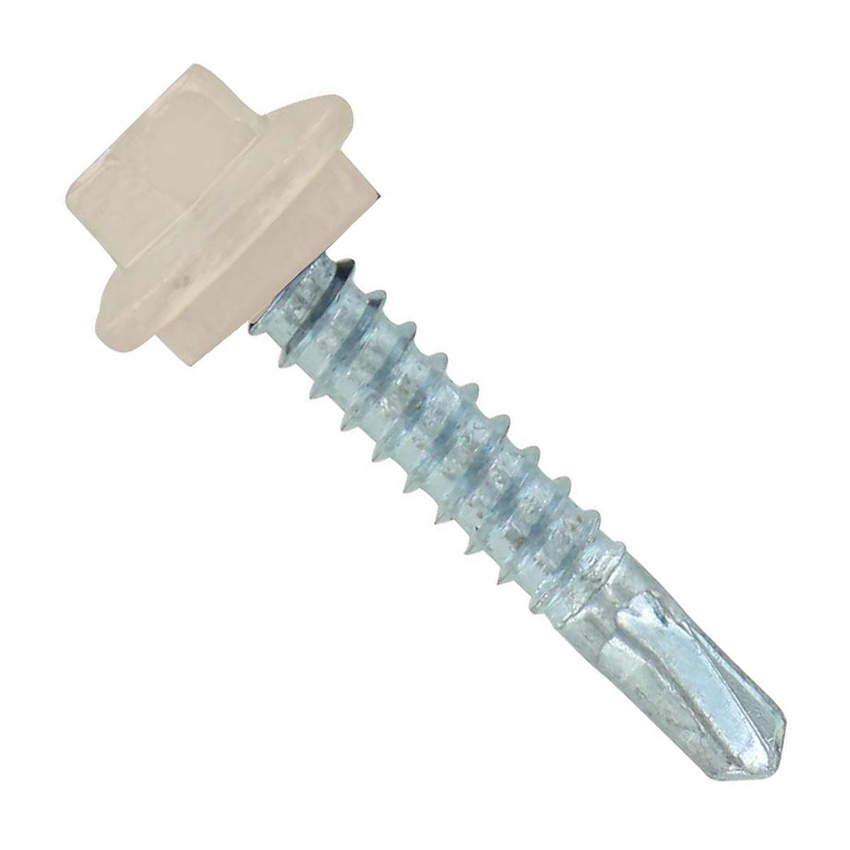 ST Fastening #12 X 1-1/4" Self-Drilling Maxx Steelbinder Metal Roofing Screw - Light Stone | Qty. 2,500 (Carton)