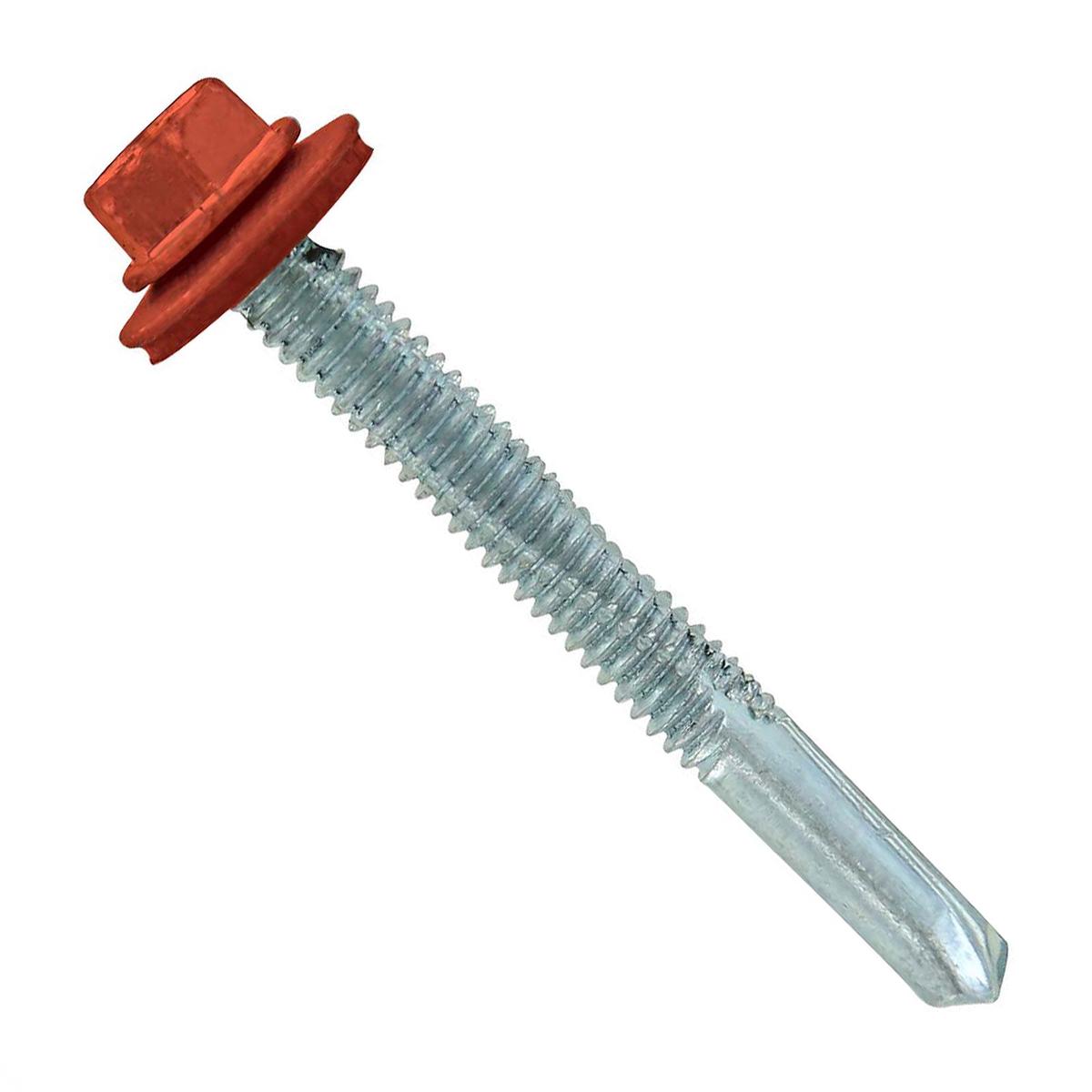 ST Fastening #12 x 2" Self-Drilling HG Steelbinder Metal Roofing Screw, Hex-Washer Head - Copper | Qty. 2,000 (Carton)
