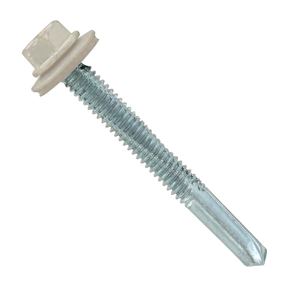 ST Fastening #12 x 2" Self-Drilling HG Steelbinder Metal Roofing Screw, Hex-Washer Head - Light Stone | Qty. 72,000 (Pallet)