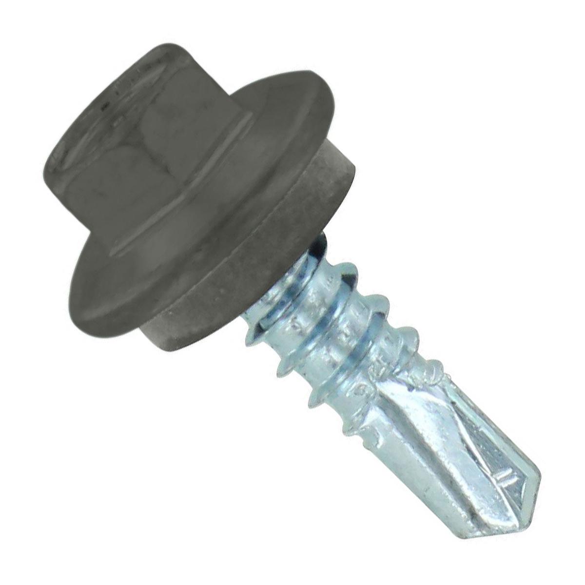ST Fastening #12 X 3/4" Self-Drilling Maxx Steelbinder Metal Roofing Screw, Hex-Washer Head - Burnished Slate | Qty. 2,500 (Carton)
