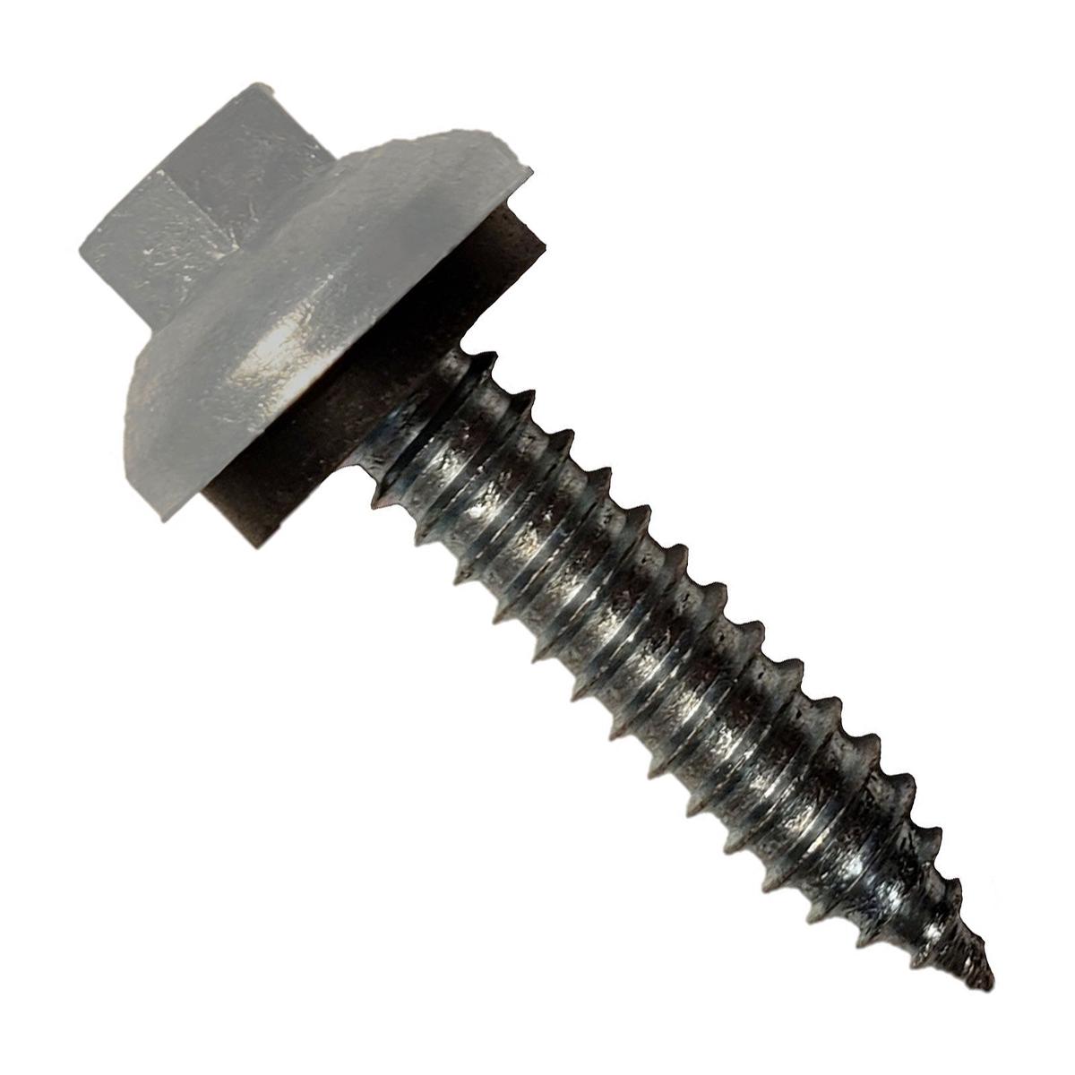 ST Fastening #14 x 1-1/4" Tapping ZXL Steelbinder Metal Roofing Screw, Hex-Washer Head - Light Gray | Qty. 2,000 (Carton)